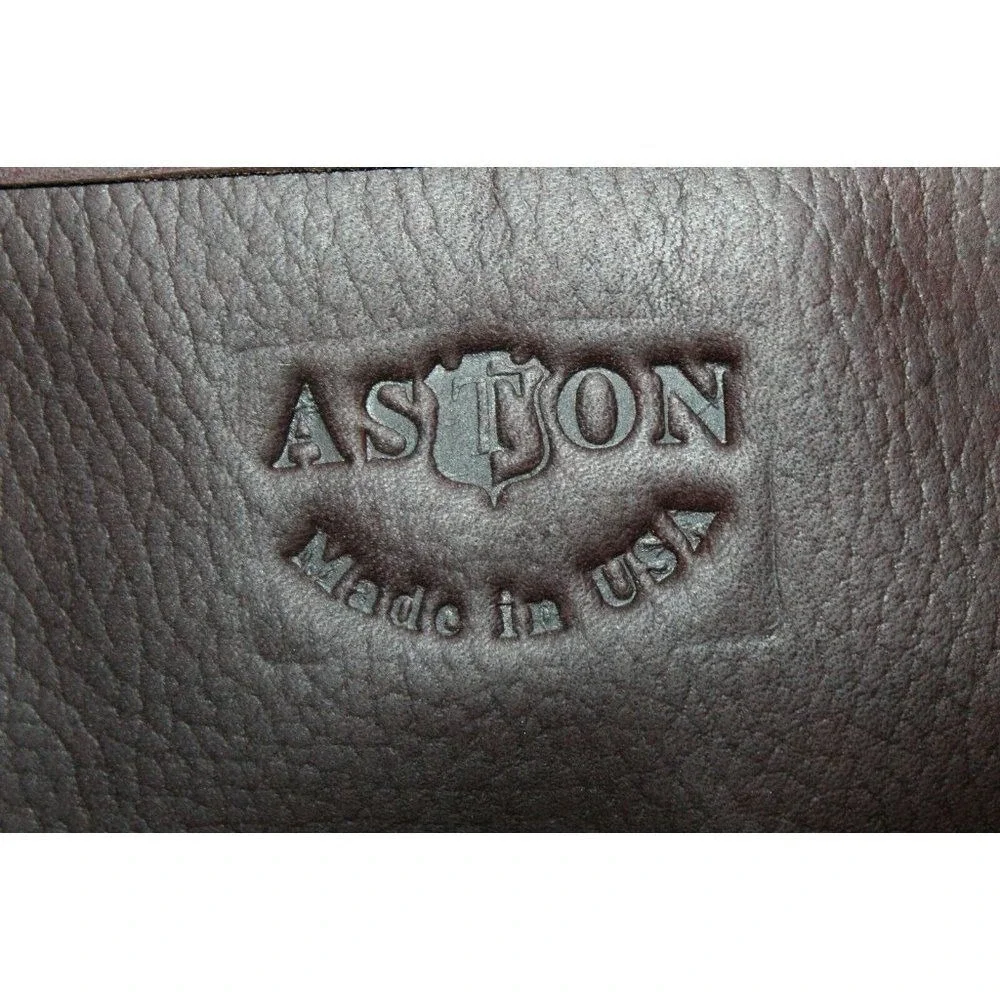 ASTON‎ Orwell Mailman Leather Espresso Brown Messenger Laptop Bag MSRP $385